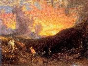 Palmer, Samuel Ploughing at Sunset oil painting picture wholesale